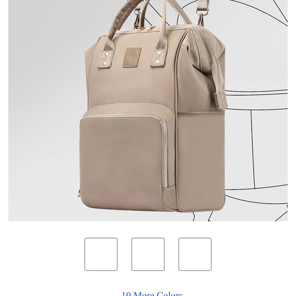 Cream Backpack or Diaper Bag - Picture 4 of 8